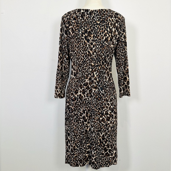 Joseph Ribkoff Leopard Print Ruched Dress - Picture 7 of 7